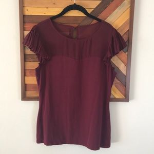 Burgundy top